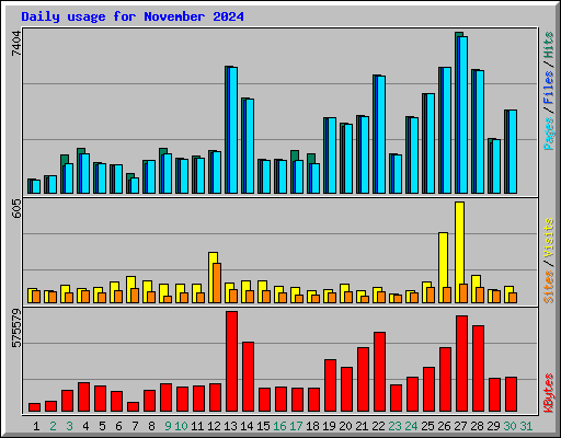 Daily usage for November 2024