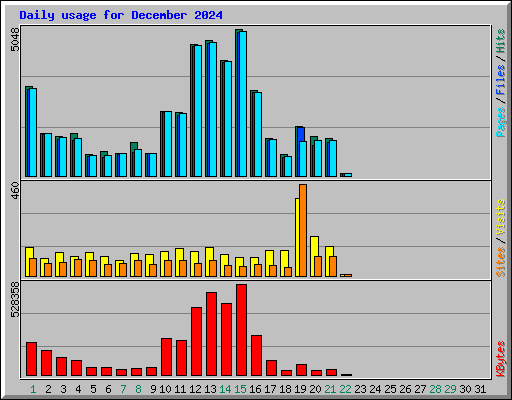 Daily usage for December 2024