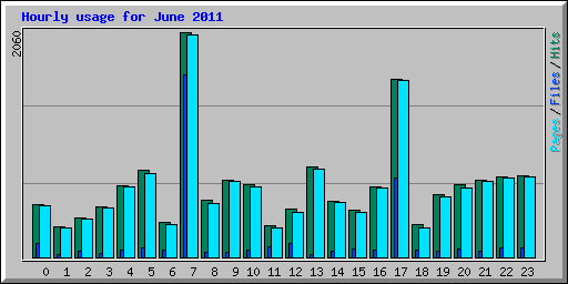 Hourly usage for June 2011