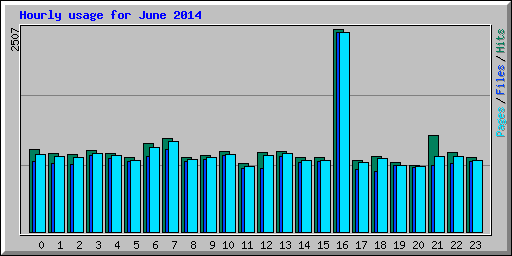 Hourly usage for June 2014