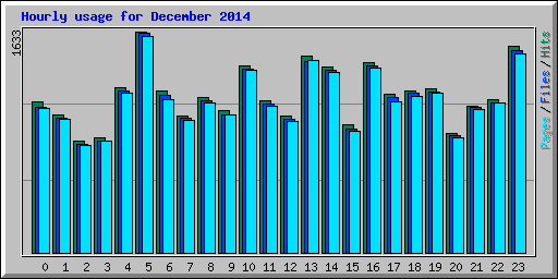 Hourly usage for December 2014