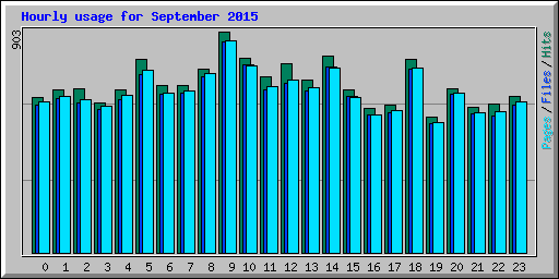 Hourly usage for September 2015