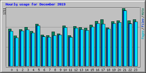 Hourly usage for December 2019