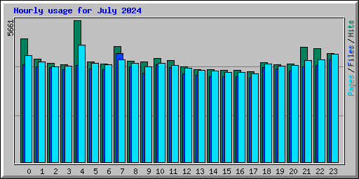 Hourly usage for July 2024