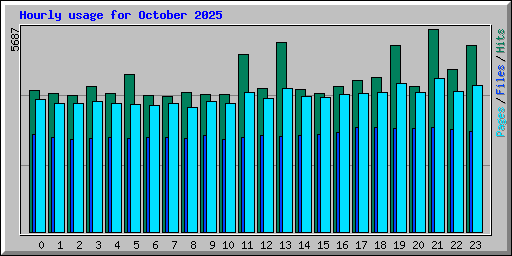 Hourly usage for October 2025